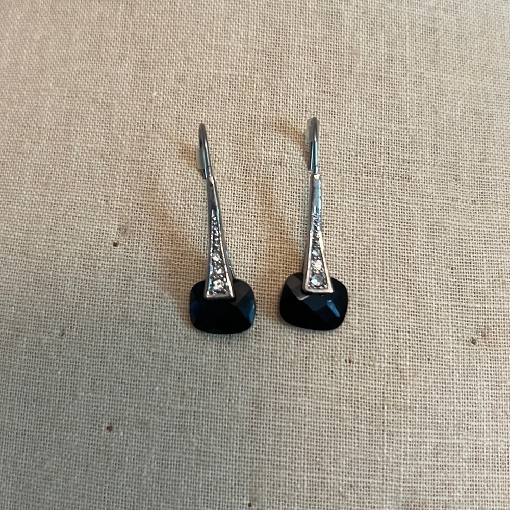 Black crystal earrings